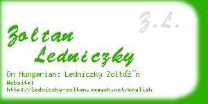 zoltan ledniczky business card